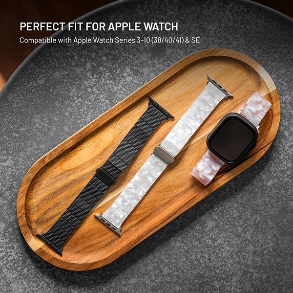 Armband FIXED Resin Strap für Apple Watch 38/40/41mm Cloud White ...