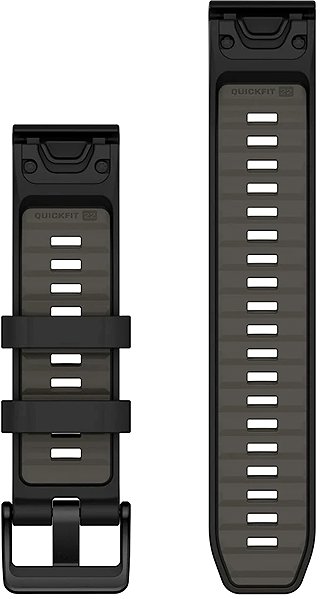 Armband Garmin Silikon QuickFit 22 - Black/Pebble Gray ...