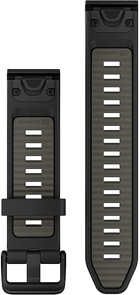 Armband Garmin Silikon QuickFit 20 - Black/Pebble Gray ...