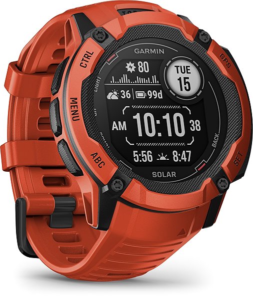 Smart Watch Garmin Instinct 2X Solar Flame Red ...