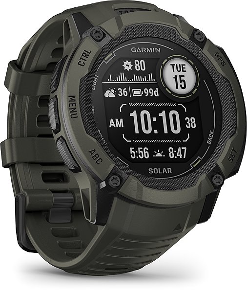 Smart Watch Garmin Instinct 2X Solar Moss ...
