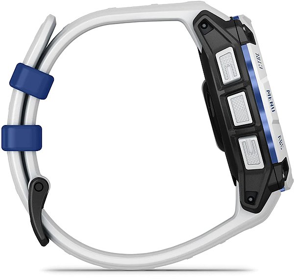 Smart Watch Garmin Instinct 3 45mm Solar Whitestone/Bolt Blue band ...