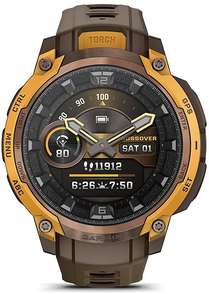 Smart Watch Garmin Instinct Crossover AMOLED Bronze/Sunburst ...