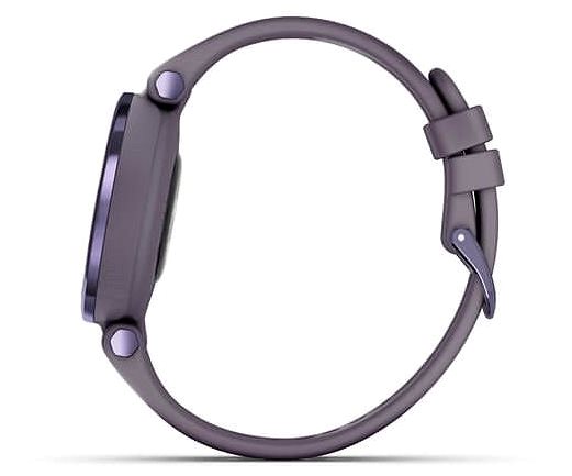 Smart Watch Garmin Lily Sport Midnight Orchid/Orchid Silicone Band Lateral view