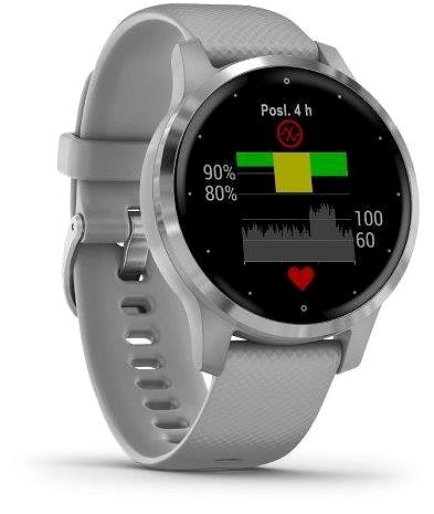 Smart Watch Garmin vívoactive 4S Silver Grey Lateral view