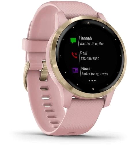 Smart Watch Garmin vívoactive 4S LightGold Pink Lateral view
