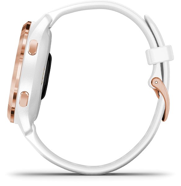 Smart Watch Garmin Venu 2S Rose Gold/White Band Lateral view