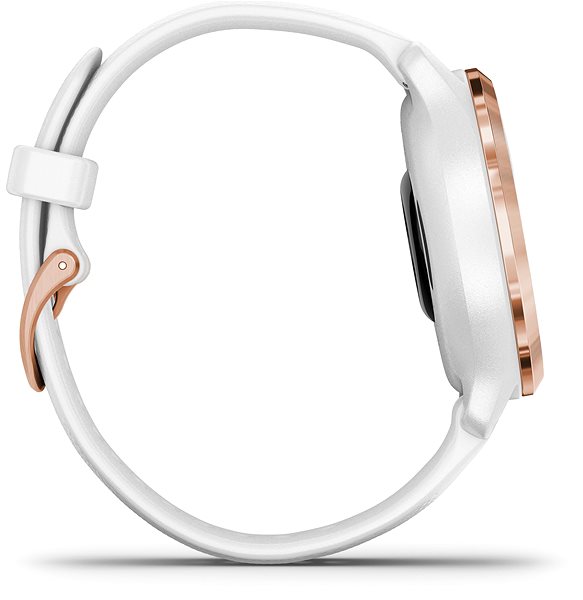 Smart Watch Garmin Venu 2S Rose Gold/White Band Lateral view