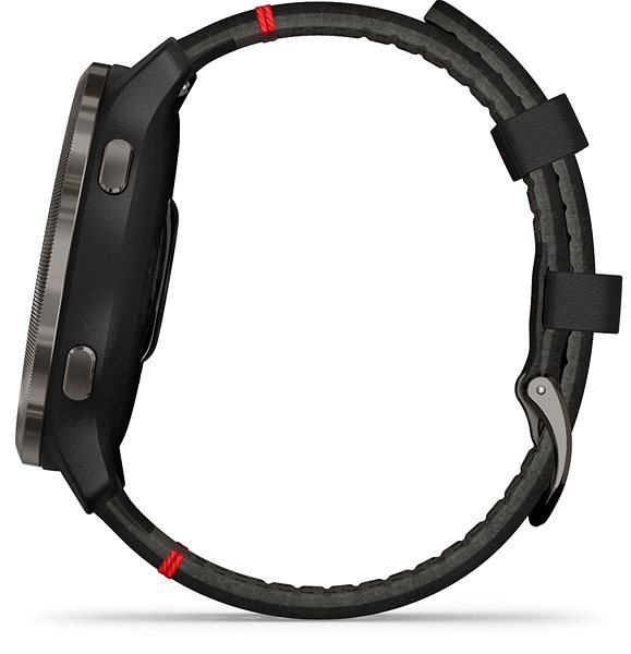 Smart Watch Garmin Venu 2 Slate/Black Leather Band Lateral view