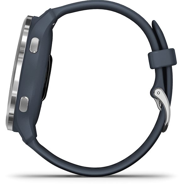 Smart Watch Garmin Venu 2 Silver / Granite Blue Band Lateral view