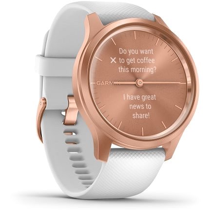 Smartwatch Garmin Vívomove 3 Style Rose Gold White Seitlicher Anblick
