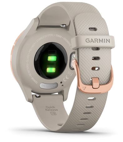 Smart hodinky Garmin Vívomove 3S Sport RoseGold Sand Zadná strana