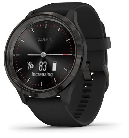 Smartwatch Garmin Vívomove 3 Sport, Slate Black Seitlicher Anblick