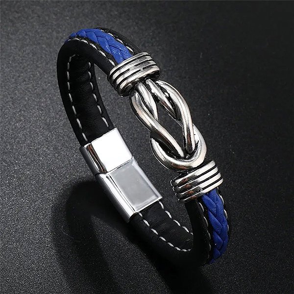 Predator Q1 Amberleaf Men's Bracelet Black/Blue 22cm.