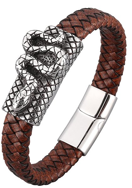 Predator Q1 Cliffstone Men's Cobra Bracelet, brown 19.5cm.