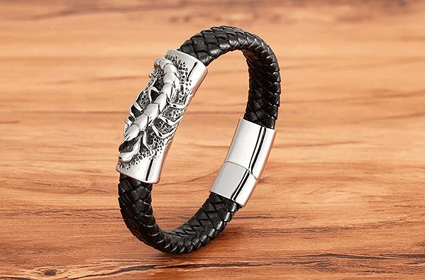 Predator Q1 Cobaltleaf men's bracelet Scorpio, Black 22cm.