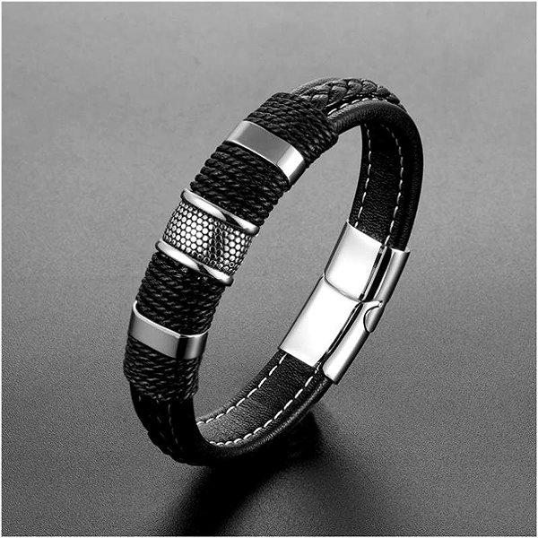 Predator Q1 Fernstone Men's Bracelet Black 22cm.