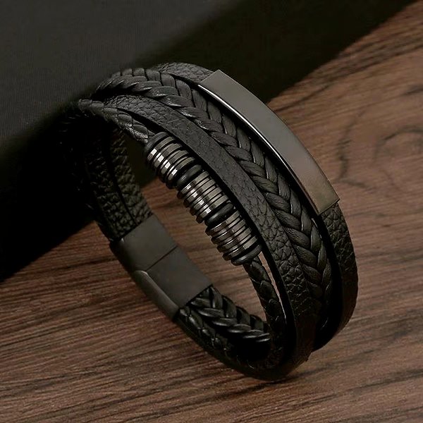 Predator Q1 Snowfall Men's Bracelet Black 21 cm.