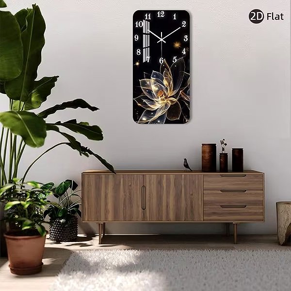 Wall Clock Predator Q1 Wall clock with lotus dial, 38 cm × 19 cm ...