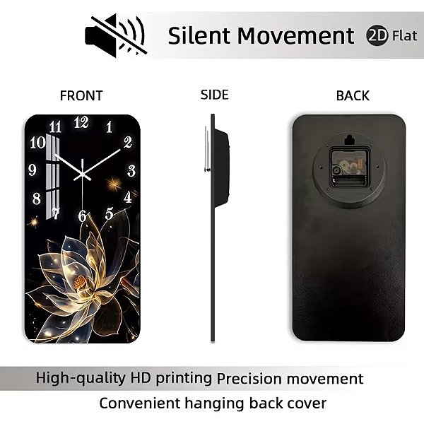 Wall Clock Predator Q1 Wall clock with lotus dial, 38 cm × 19 cm ...