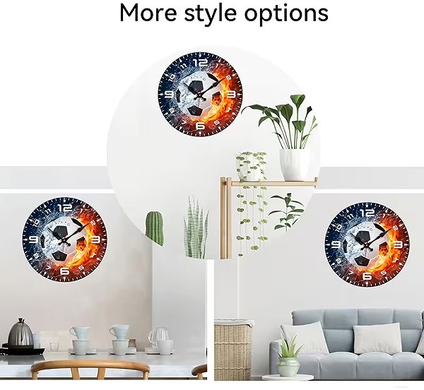 Wall Clock Predator Q1 Wall Clock Soccer Ball, 30 cm × 30 cm ...