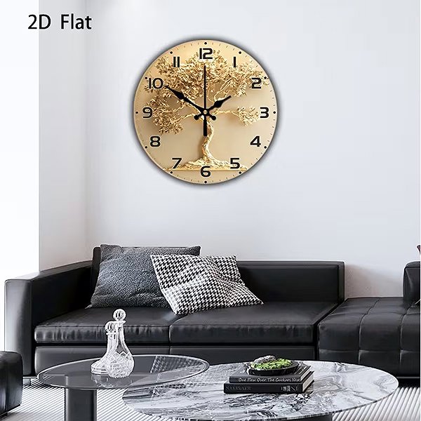Wall Clock Predator Q1 Wall Clock Golden Tree of Life, 35 cm × 35 cm ...
