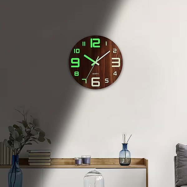 Wall Clock Predator Q1 Wall clock modern, luminous, 30 cm × 30 cm ...
