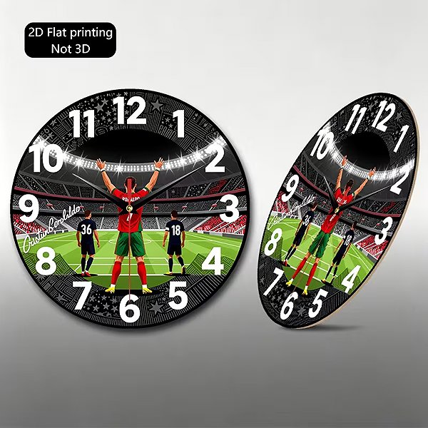 Wall Clock Predator Q1 Wall Clock with Football Stadium Design, Ronaldo 30 × 30 cm ...