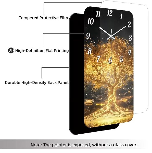 Wall Clock Predator Q1 Wall Clock, Tree of Life, 58 cm × 29 cm ...