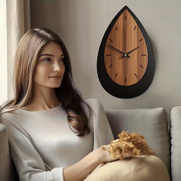 Wall Clock Predator Q1 Wall Clock vintage wooden clock 24 cm × 43 cm ...