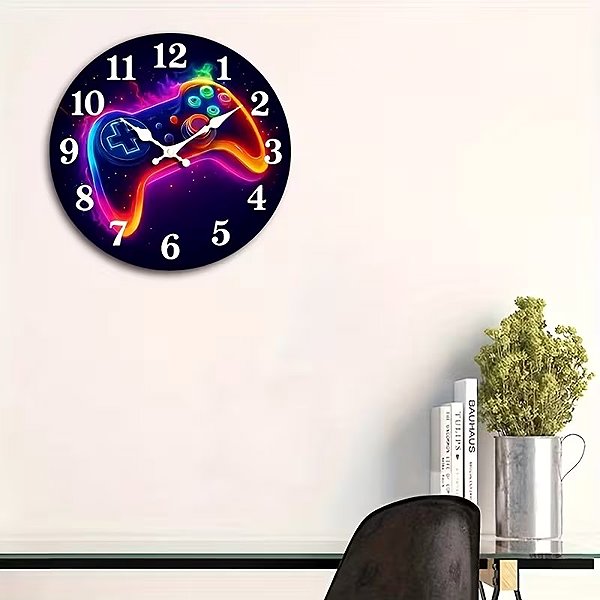 Wall Clock Predator Q1 Wall Clock in cyberpunk style 30 cm × 30 cm ...