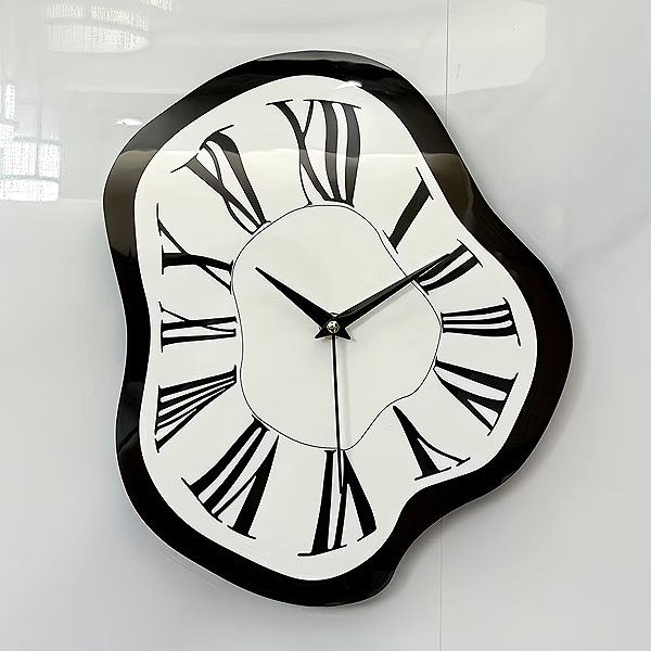 Wall Clock Predator Q1 Creative wall clock with geometric design and Roman numerals 30 cm × 36 cm ...