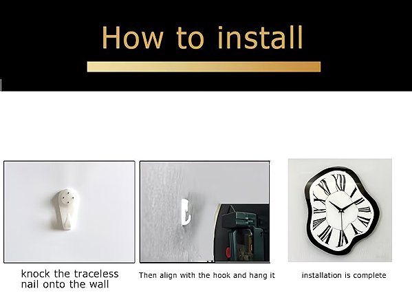 Wall Clock Predator Q1 Creative wall clock with geometric design and Roman numerals 30 cm × 36 cm ...