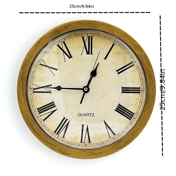 Wall Clock Predator Q1 Retro wall clock, storage clock with safe and jewellery compartment 25 cm × 25 cm ...