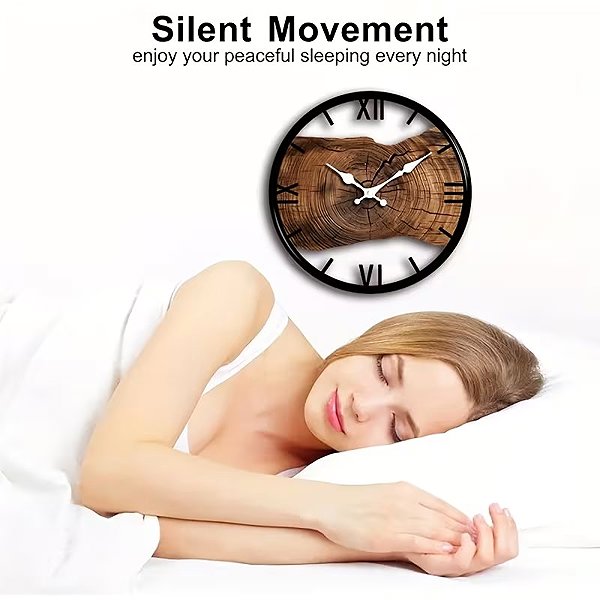 Wall Clock Predator Q1 Wooden wall clock with Roman numerals 28,5 cm × 28,5 cm ...