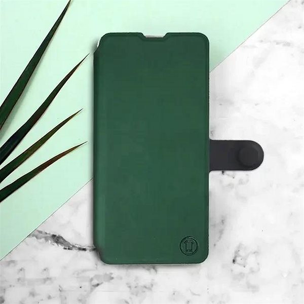 Pouzdro na mobil Mobiwear Soft Touch flip pro Honor Magic5 Pro 5G - Zelené & Černé ...