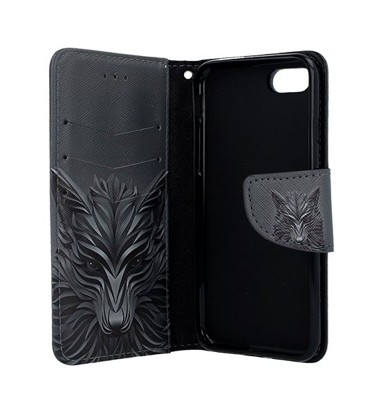 Puzdro na mobil TopQ iPhone SE 2020 knižkové Vlk 49759 ...