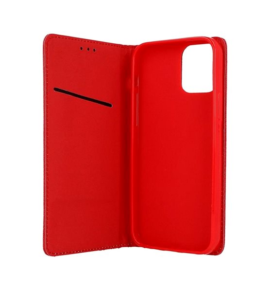 Puzdro na mobil TopQ iPhone 12 Pro Smart Magnet knižkové červené 54112 ...