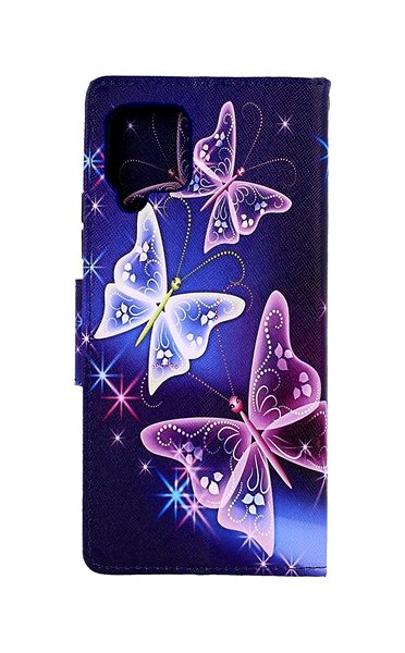 Pouzdro na mobil TopQ Samsung A42 knížkové Modré s motýlky 55534 ...