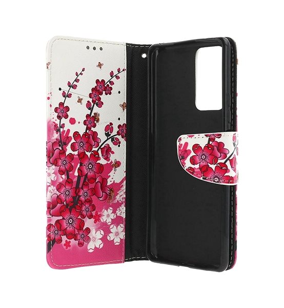 Puzdro na mobil TopQ Xiaomi Redmi Note 10 Pro knižkové Kvety textil 58038 ...