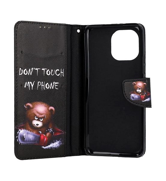 Pouzdro na mobil TopQ Xiaomi Mi 11 knížkové Don´t Touch méďa 58324 ...