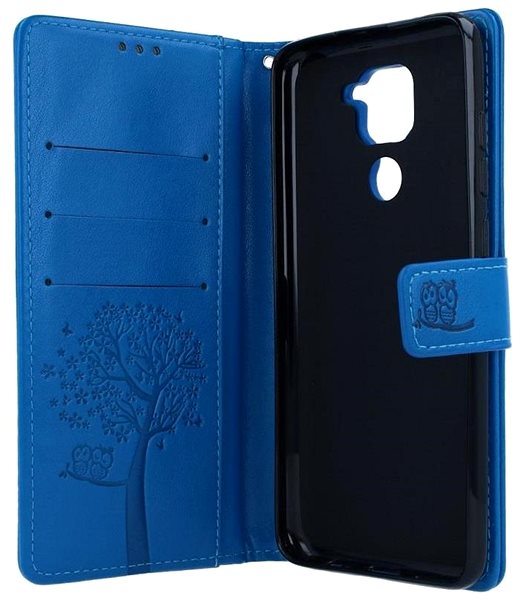 Kryt na mobil TopQ Xiaomi Redmi Note 9 knížkový Modrý strom sovičky 50731 ...