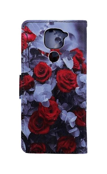 Pouzdro na mobil TopQ Xiaomi Redmi Note 9 knížkové Červené růže mix 60088 ...