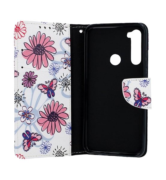 Puzdro na mobil TopQ Xiaomi Redmi Note 8T knižkové Flowers 46865 ...
