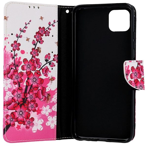 Puzdro na mobil TopQ Samsung A22 5G knižkové Kvety textil 60695 ...
