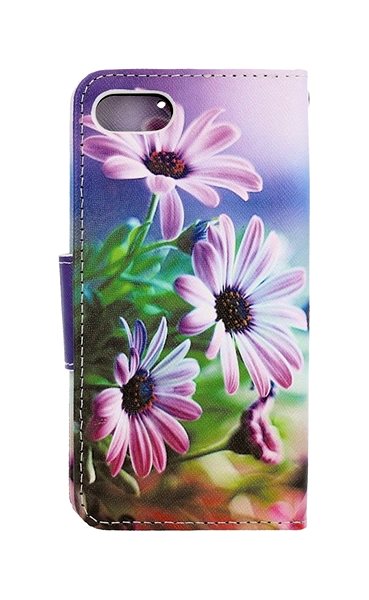 Puzdro na mobil TopQ iPhone SE 2020 knižkové Fialové kvety 62614 ...