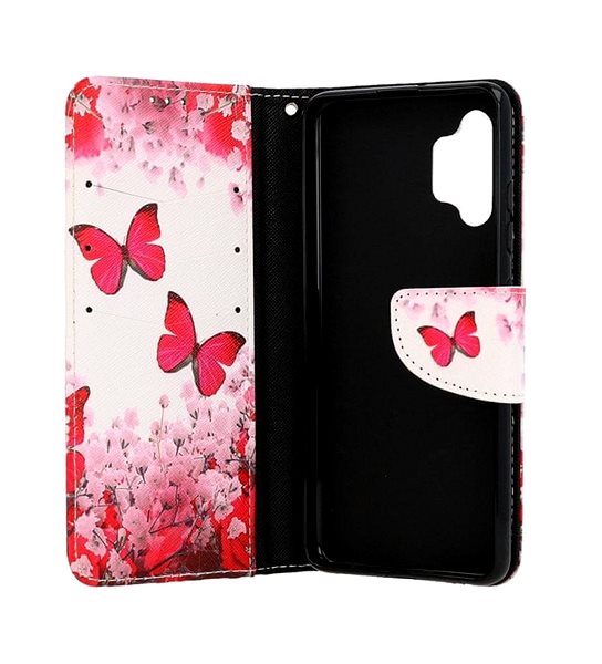 Puzdro na mobil TopQ Samsung A32 Ružové motýliky 63054 ...