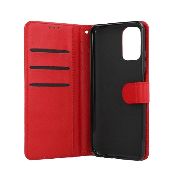 Pouzdro na mobil TopQ Realme 8 5G knížkové červené s přezkou 67655 ...