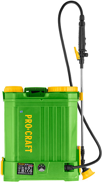PROCRAFT AS-10 10L cordless sprayer (1×8Ah).