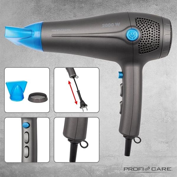 Hair Dryer Proficare HT 3020 ANT Features/technology